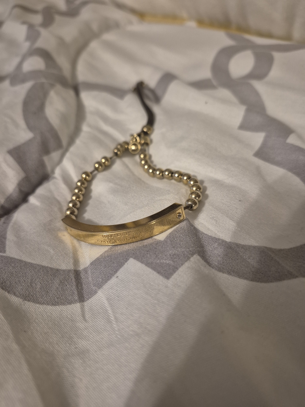 Michael Kors Gold Beaded Bar Bracelet